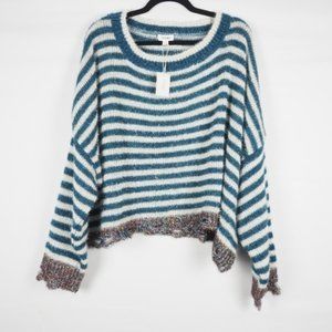 Prima Tinsel Striped Sweater Blue Destructed XXL